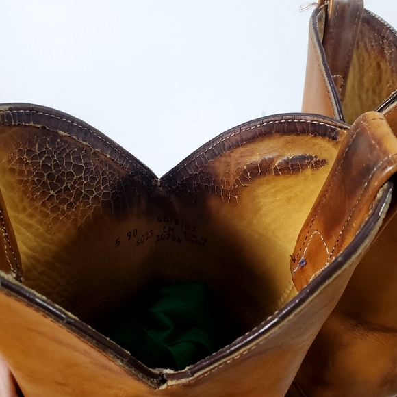 Steel Cap Vintage Leather Cowboy Boots - Picture 10 of 16